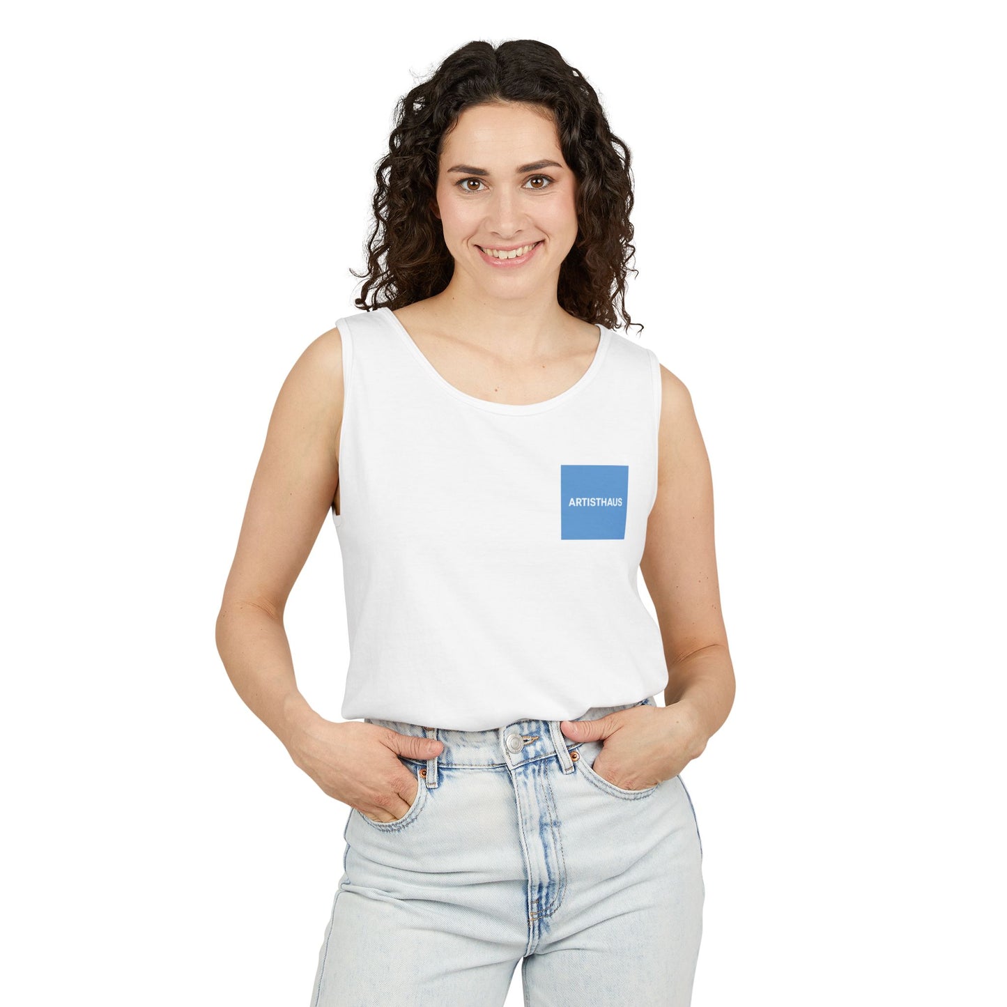 Unisex Garment-Dyed Tank Top, Stylish Summer Apparel, Beachwear, Casual Everyday Tank, Vibrant Graphic Tee, Perfect for Gift Giving