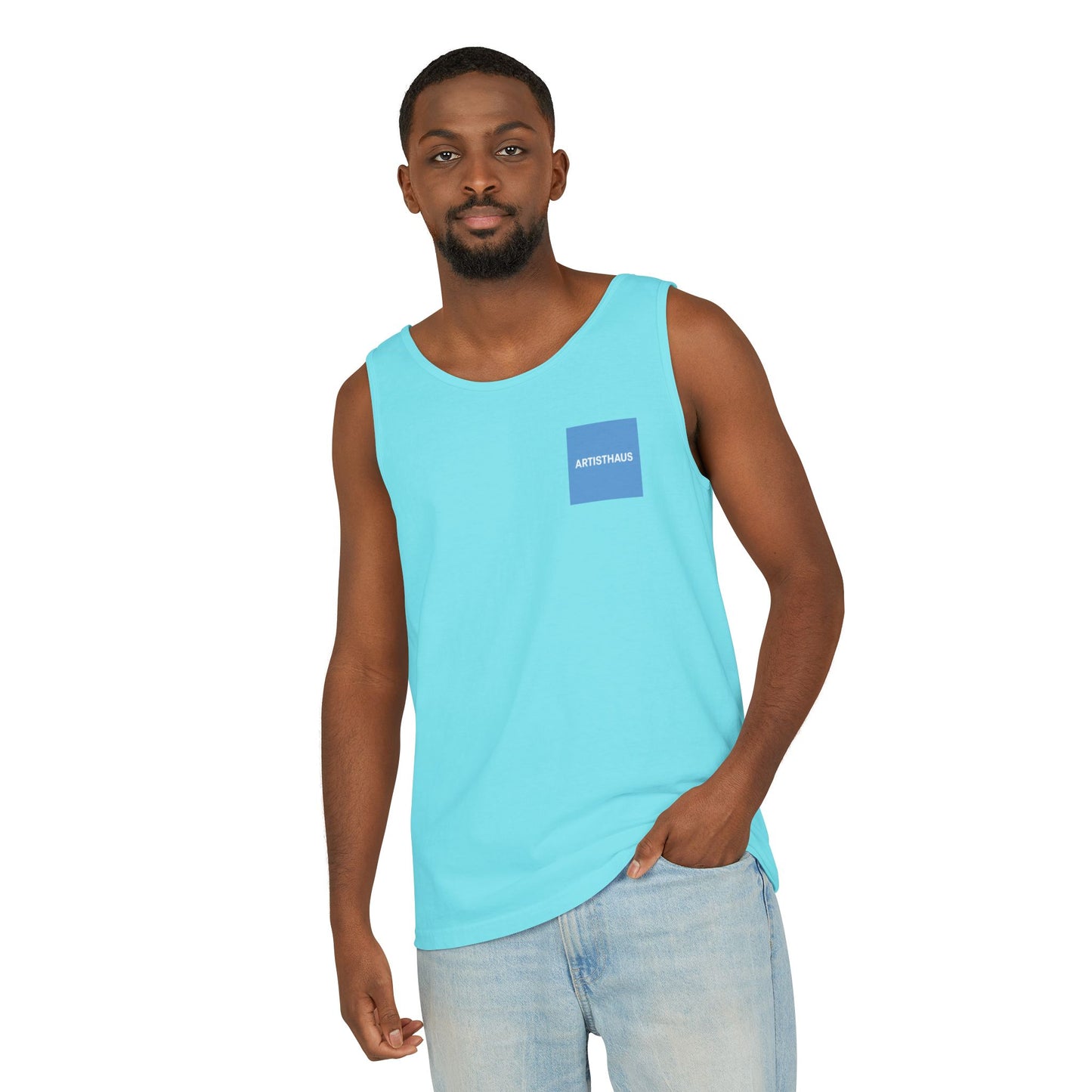 Unisex Garment-Dyed Tank Top, Stylish Summer Apparel, Beachwear, Casual Everyday Tank, Vibrant Graphic Tee, Perfect for Gift Giving