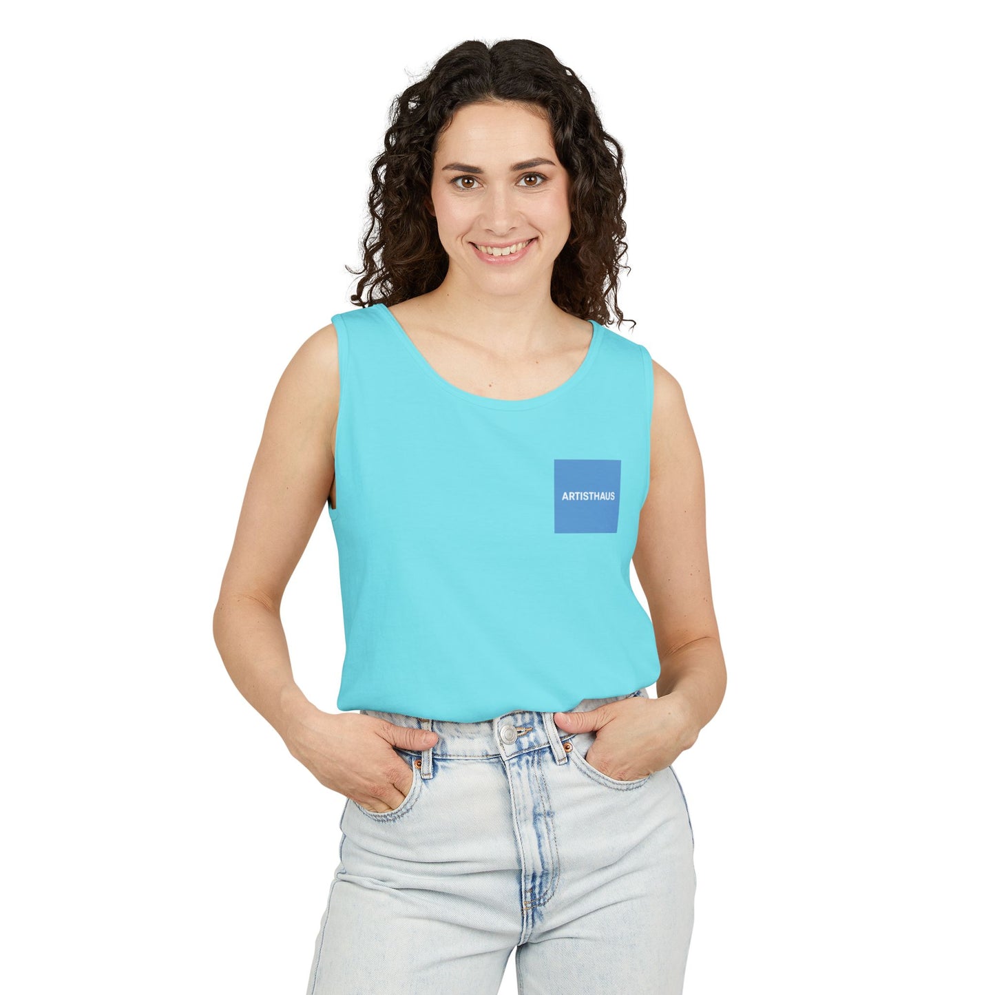 Unisex Garment-Dyed Tank Top, Stylish Summer Apparel, Beachwear, Casual Everyday Tank, Vibrant Graphic Tee, Perfect for Gift Giving