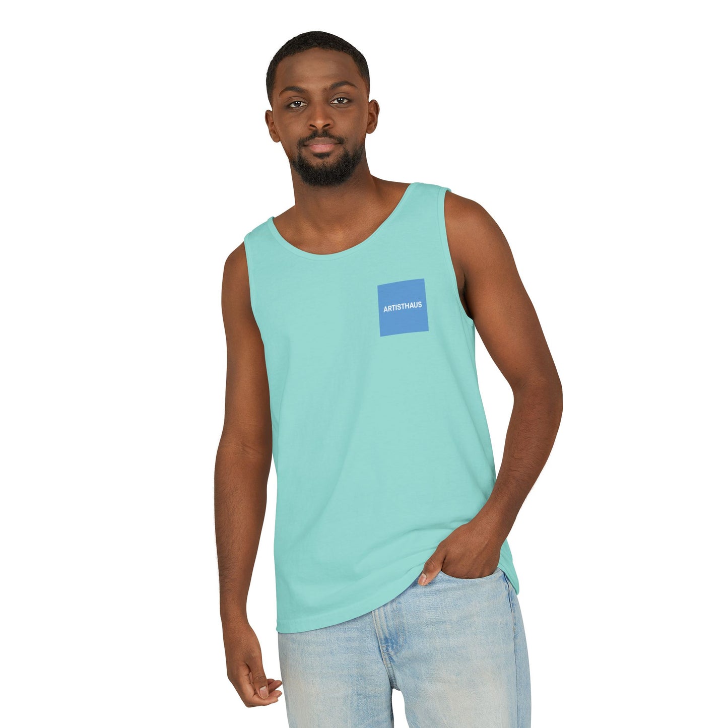 Unisex Garment-Dyed Tank Top, Stylish Summer Apparel, Beachwear, Casual Everyday Tank, Vibrant Graphic Tee, Perfect for Gift Giving