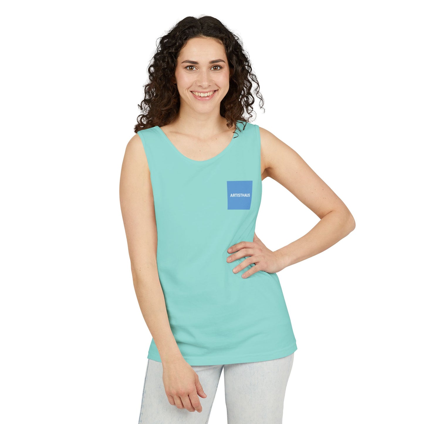 Unisex Garment-Dyed Tank Top, Stylish Summer Apparel, Beachwear, Casual Everyday Tank, Vibrant Graphic Tee, Perfect for Gift Giving